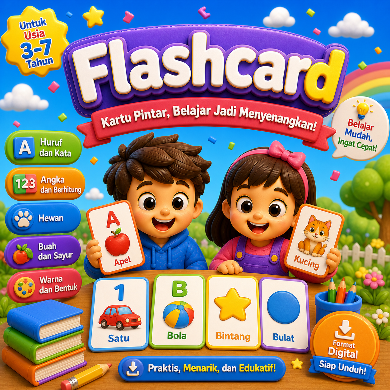 Tema 20: Flashcard Belajar Jadi Seru