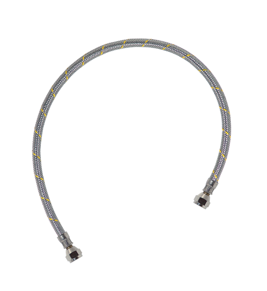 MANGUERA  DE ACERO PARA GAS 1/2NPT ALTA PRESION, 1M