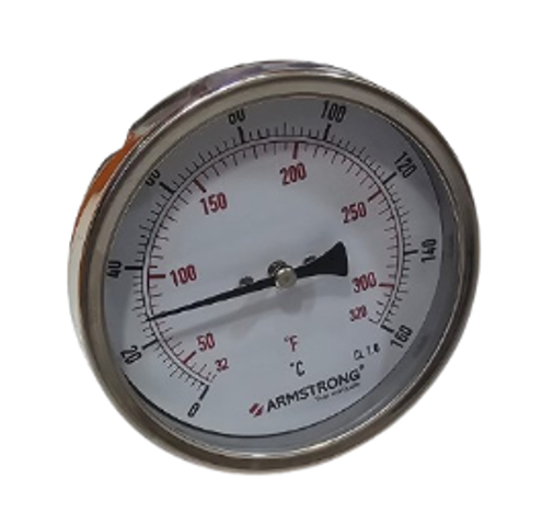 TERMOMETRO ACERO INOX D-4IN 1/2NPT BULBO 6IN 0-160C/F
