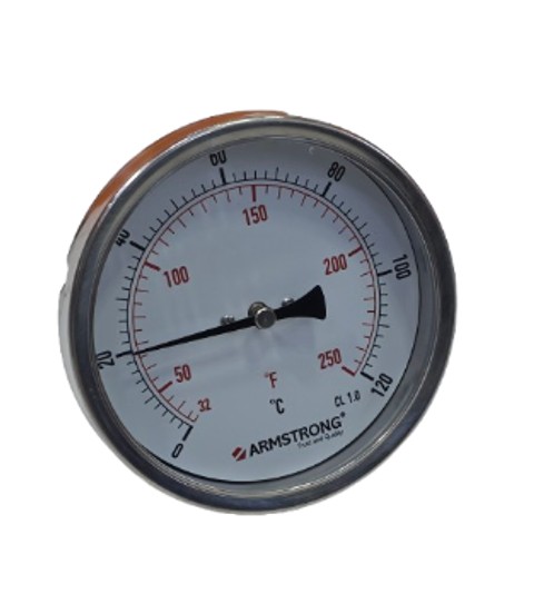 TERMOMETRO ACERO INOX D-4IN 1/2NPT BULBO 4.25IN 0-120C/F