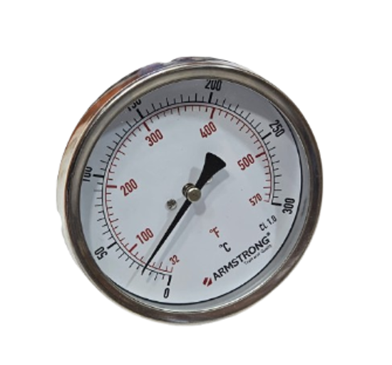 TERMOMETRO ACERO INOX D-4IN 1/2NPT BULBO 4IN 0-300C/F