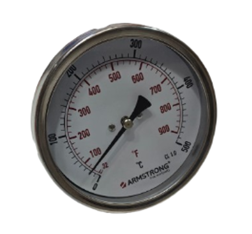 TERMOMETRO ACERO INOX D-4IN 1/2NPT BULBO 6IN 0-500C/F