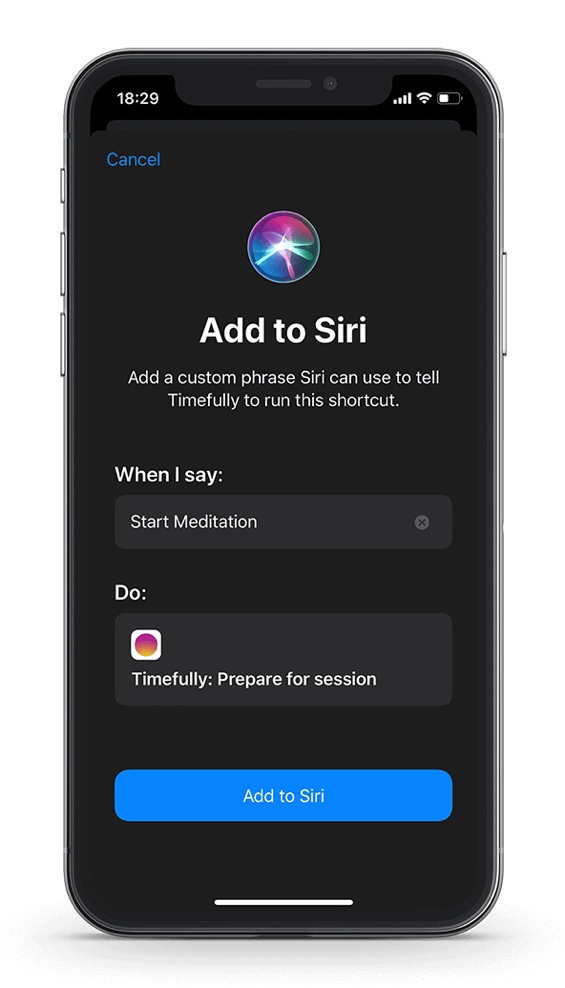 Use Timefully with Apple's iOS Shortcuts.