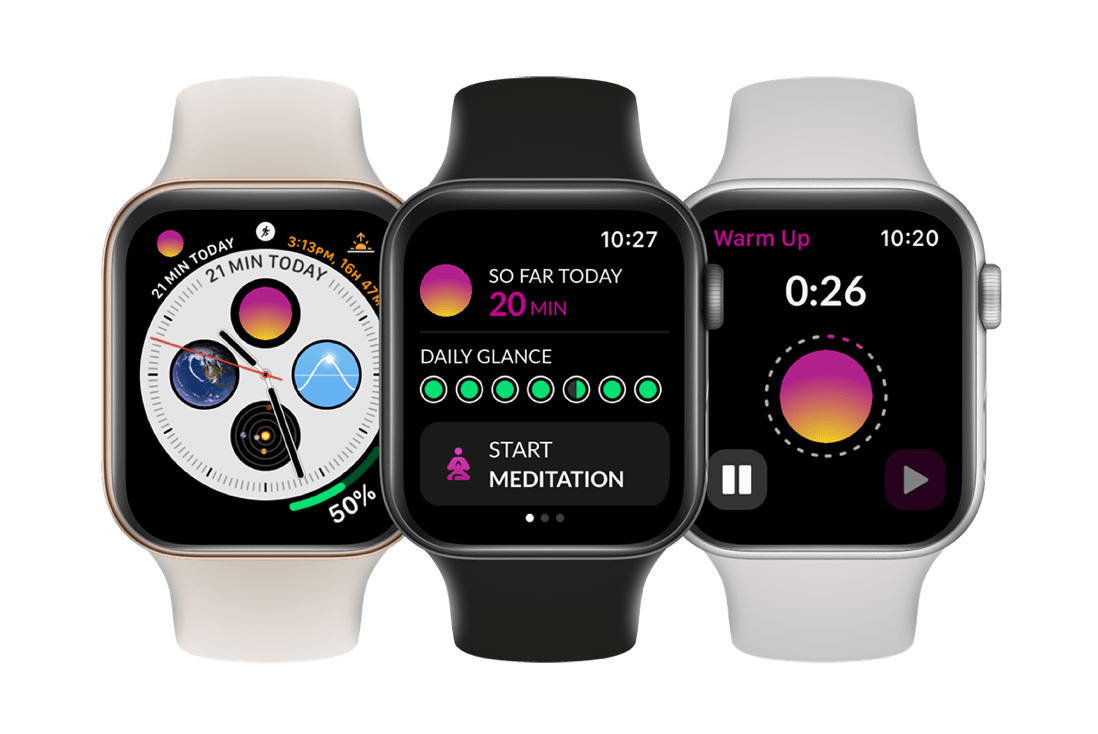 Timefully meditation timer for Apple Watch with heart rate measurement and tracking