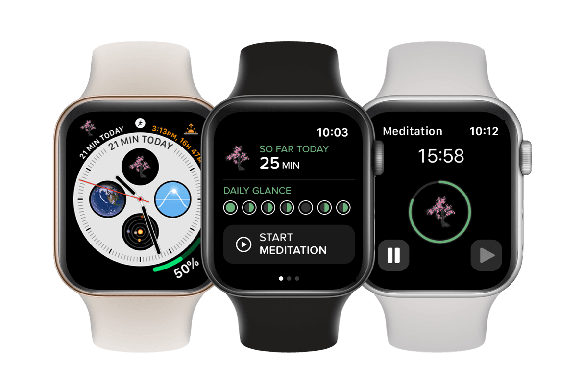 Timefully meditation timer for Apple Watch with heart rate measurement and tracking