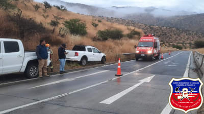 Nuestra unidad de rescate (R-2) trabajó en emergencia de accidente vehicular en Sector Cuesta Barriga km 22