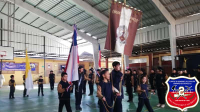 Nuestra compañía participó en el juramento de la Brigada Escolar de la escuela El Carmelo