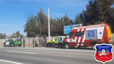 Nuestra unidad de rescate (R-2) trabajó en emergencia de rescate vehicular en Sector Puntilla De Salazar a cargo Bombero Carlos Aguirre