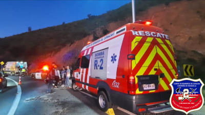 Nuestra unidad de rescate (R-2) trabajó en emergencia de accidente vehicular en Sector Cuesta Barriga km 17