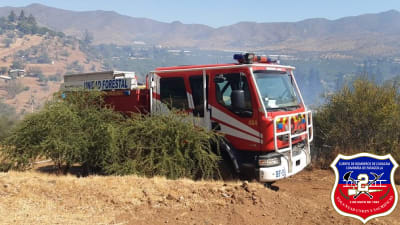 Nuestra unidad BF-2 trabajó en segunda alarma de incendio forestal Sector Camino El Naranjo