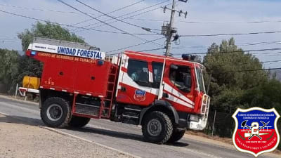 Nuestra Unidad Forestal BF-2 se dirige en apoyo a incendio forestal Sector Caleu Til Til