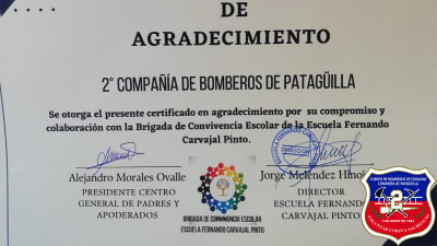 Hoy nuestro Director Marcos Mardones participó en el lanzamiento de la Brigada Escolar de Seguridad de la escuela Fernando Carvajal Pinto