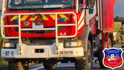 Nuestra unidad forestal BF-2 trabajó en incendio de pastizal Sector Ruta G-68 km 21