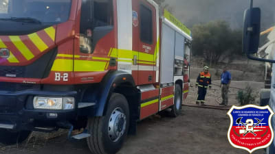 Nuestra unidad B-2 trabajó en incendio estructural Sector Camino El Toro Curacaví