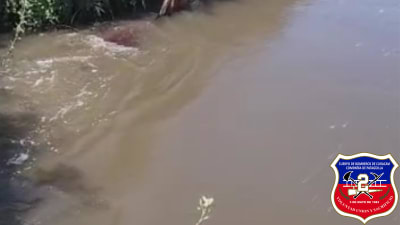 Nuestra unidad BF-2 trabajó en rescate de equino en canal Sector Camino Cuesta Barriga a cargo Teniente 2 Gonzalo Meneses