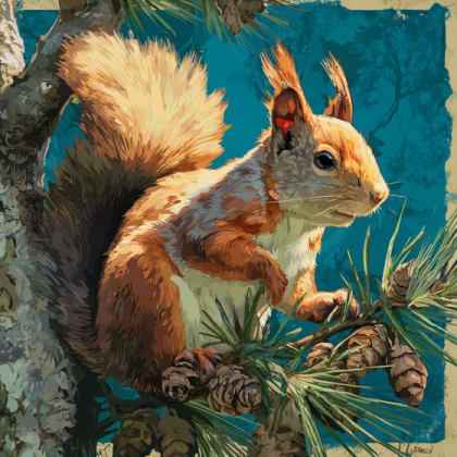 Ardilla de los pinos