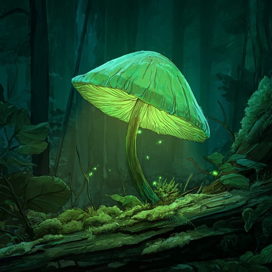 Bioluminescent Mycena