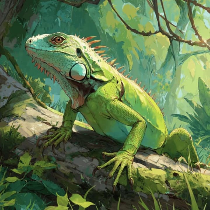 Iguana verde