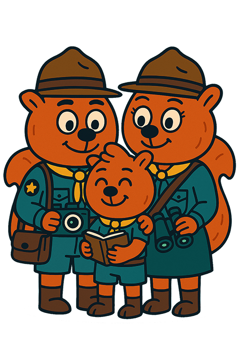 Parents and kids exploring nature with Snappit