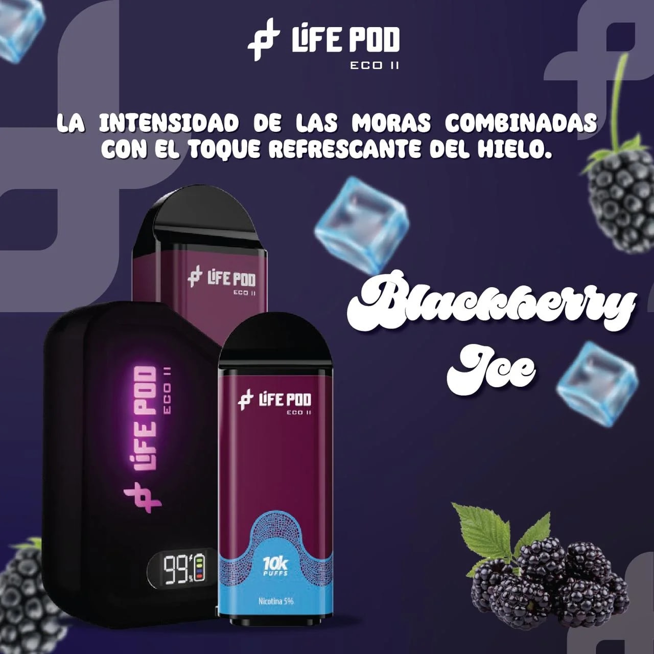 Vape Lifepod BlackBerry Ice Kit - Envíos a Piura, Sullana, Talara, Paita