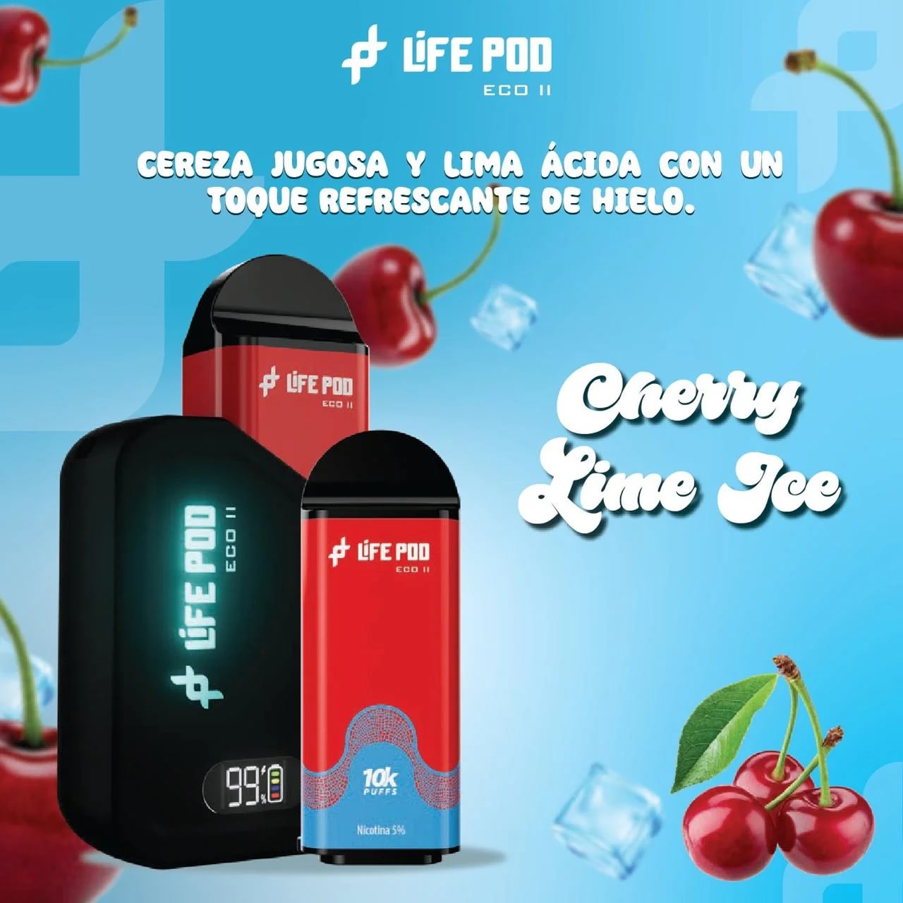 Vape Lifepod Cherry Lime Ice KIT en Piura, Sullana, Talara