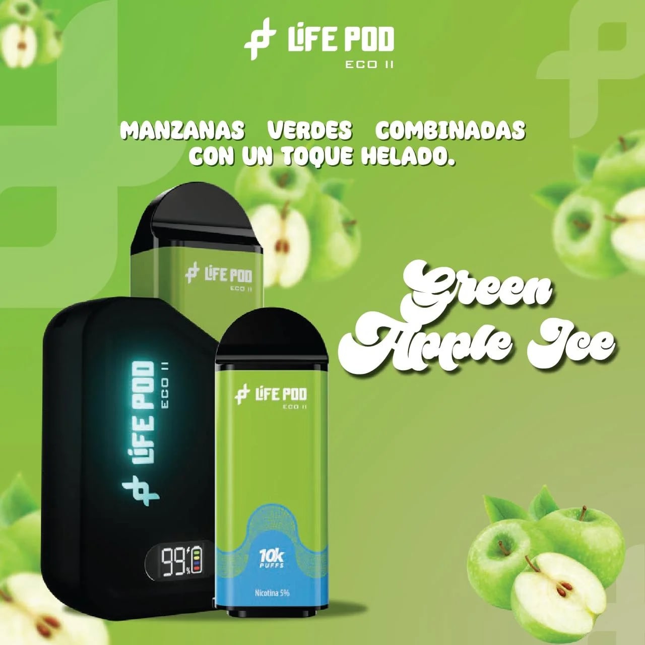 Vape Lifepod Green Apple Ice Kit Especial en Piura, Sullana, Talara