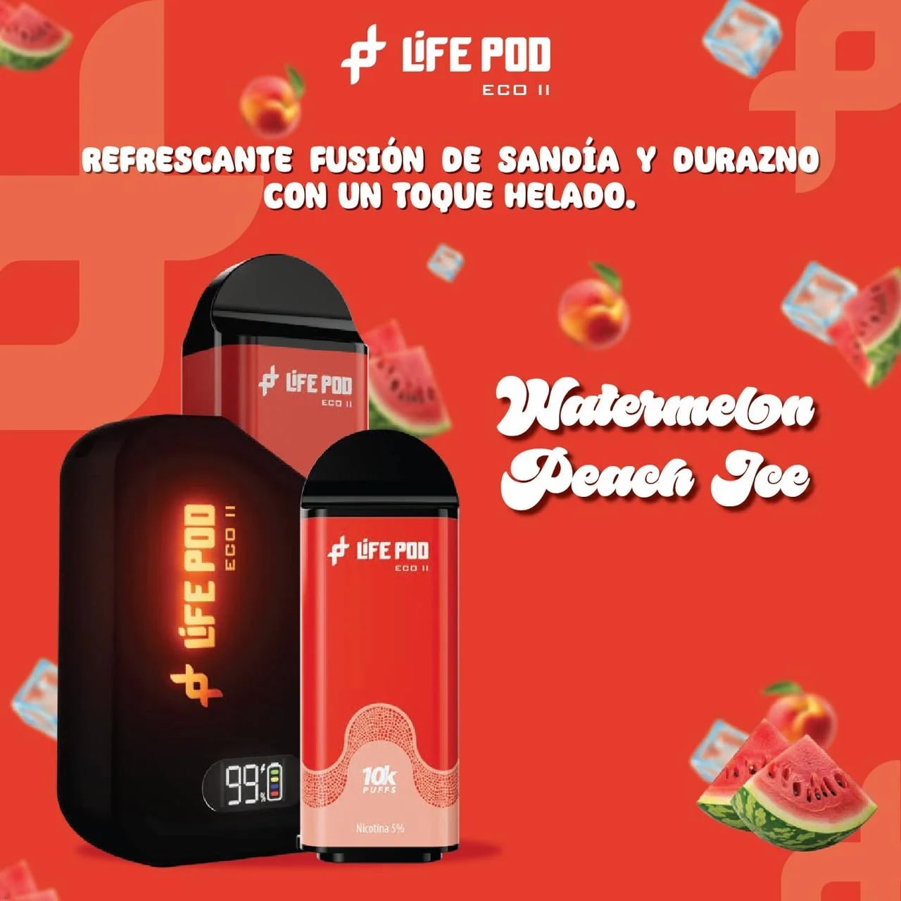 Vape Lifepod Watermelon Peach Ice Kit Especial en Piura, Sullana, Talara