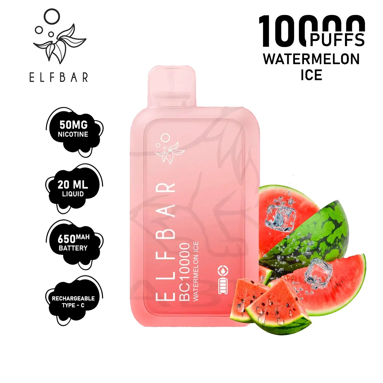 Vape Elfbar Watermelon Ice 10k Kit en Piura, Sullana, Talara