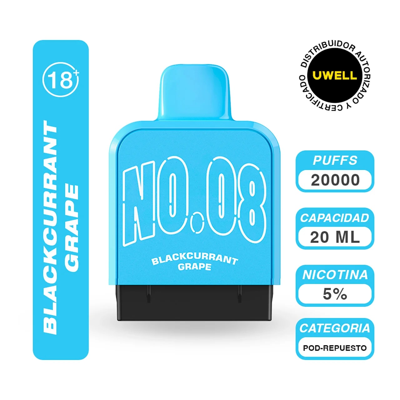 Vape Uwell Cozi Blackcurrant Grape 20k Recarga en Piura, Sullana, Talara