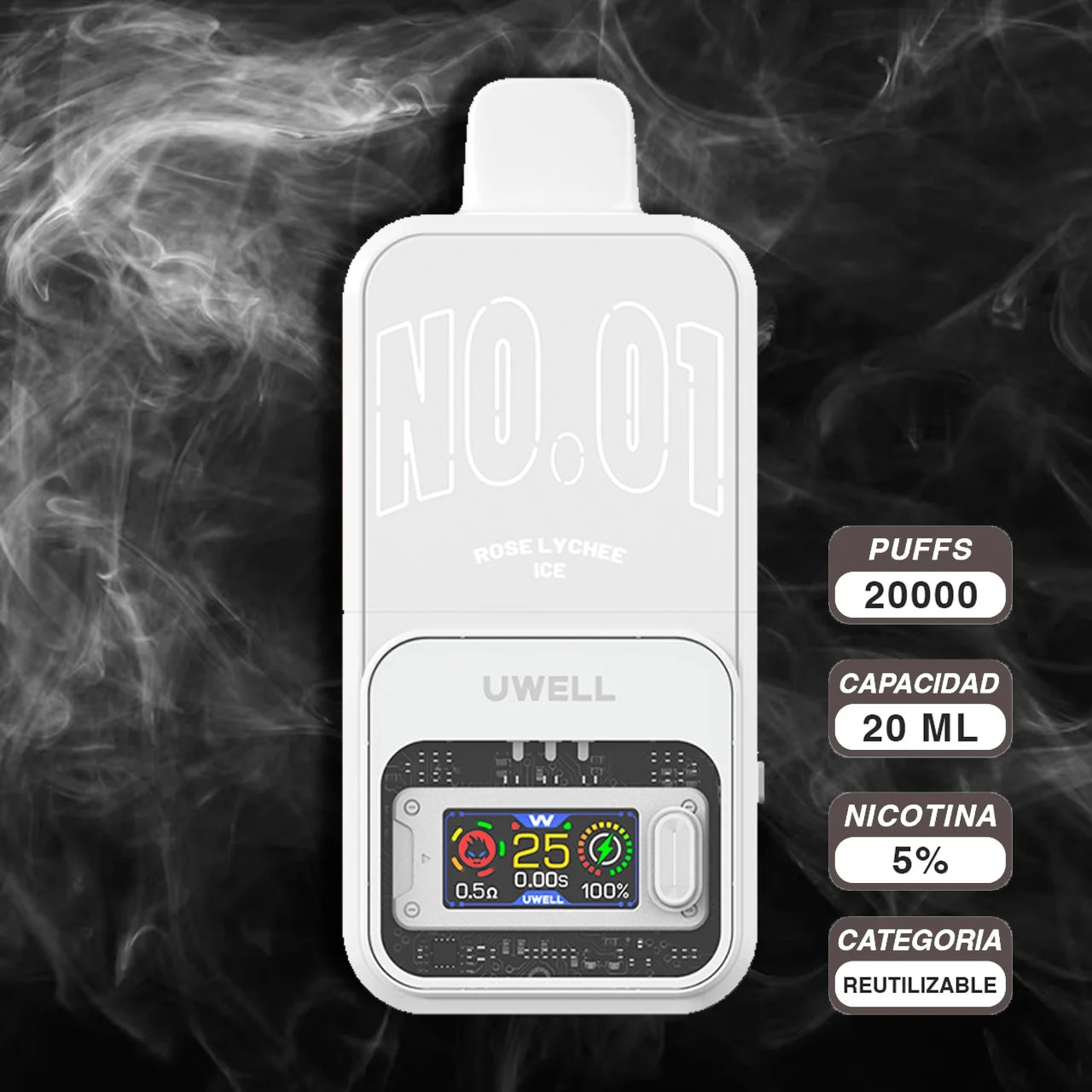 Vape Uwell Cozi Rose Lychee Ice 20k Kit en Piura, Sullana, Talara