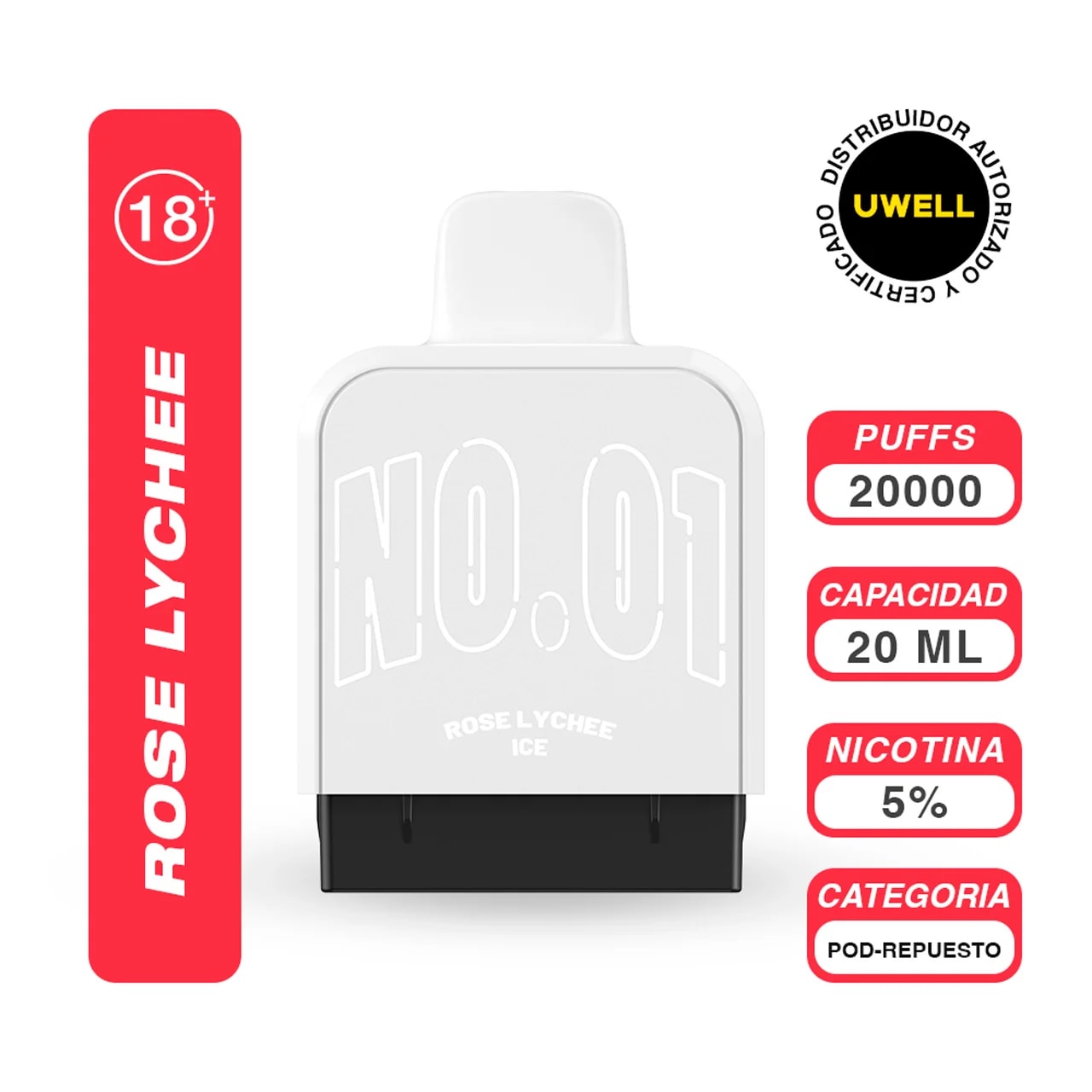 Vape Uwell Cozi Rose Lychee Ice 20k Recarga en Piura, Sullana, Talara