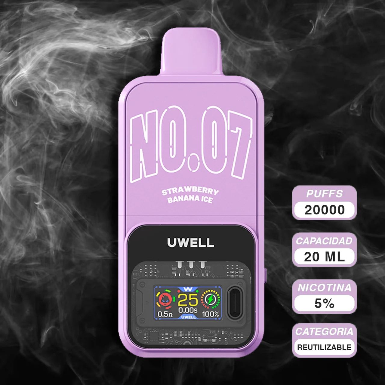 Vape Uwell Cozi Strawberry Banana Ice 20k Kit en Piura, Sullana, Talara
