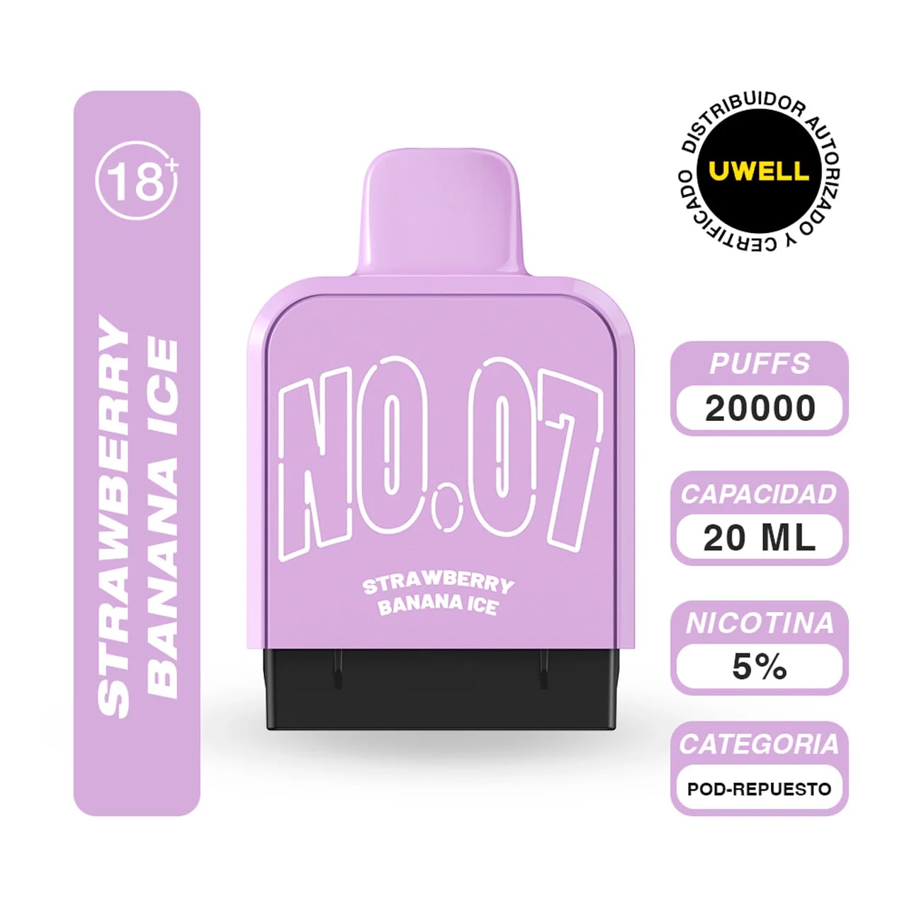 Vape Uwell Cozi Strawberry Banana Ice 20k Recarga en Piura, Sullana, Talara