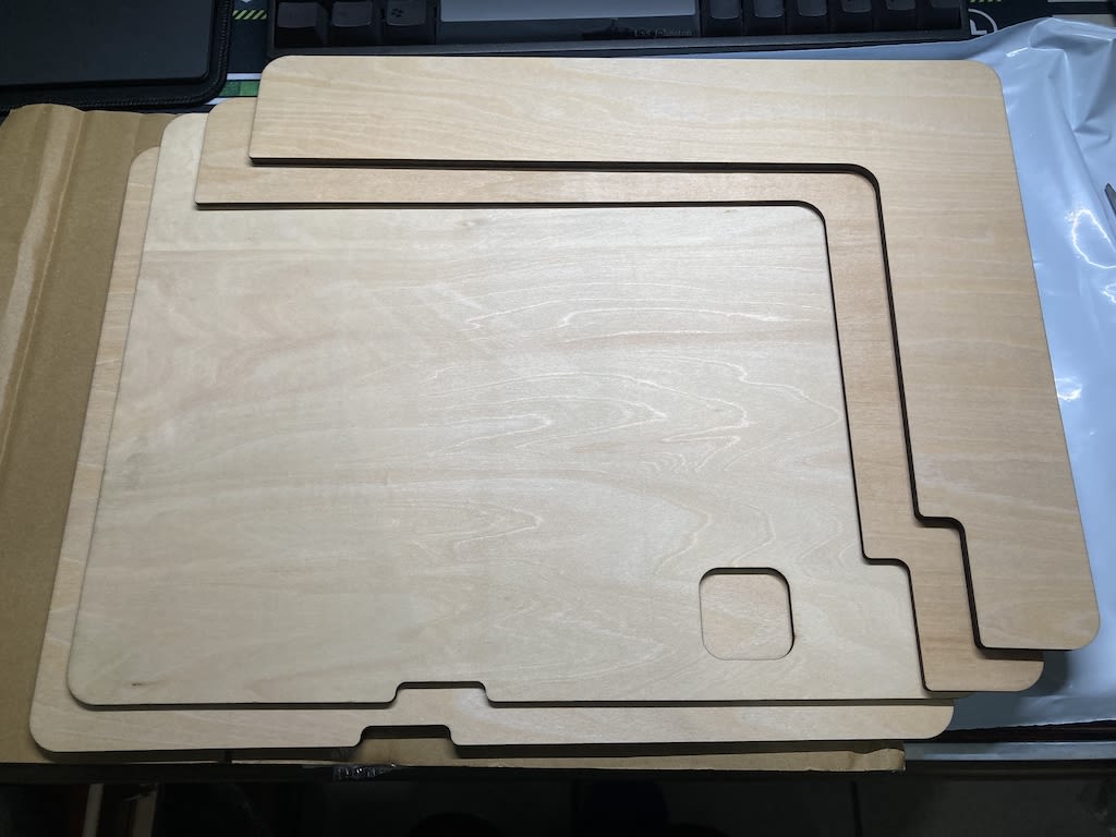 Laser cutting linden plywood