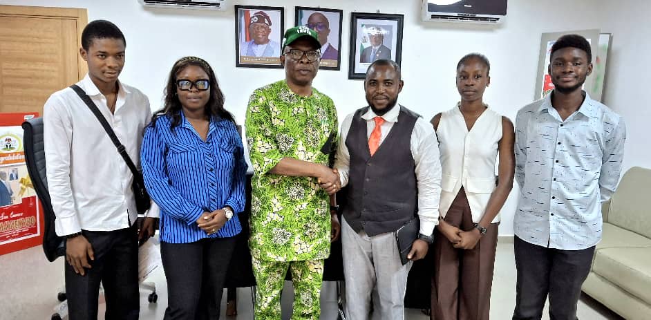 A courtesy visit to the office of the Honourable Commissioner for Youth Affairs, Edo State.