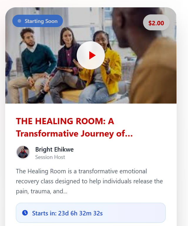 Healing Room and Anger Management Class