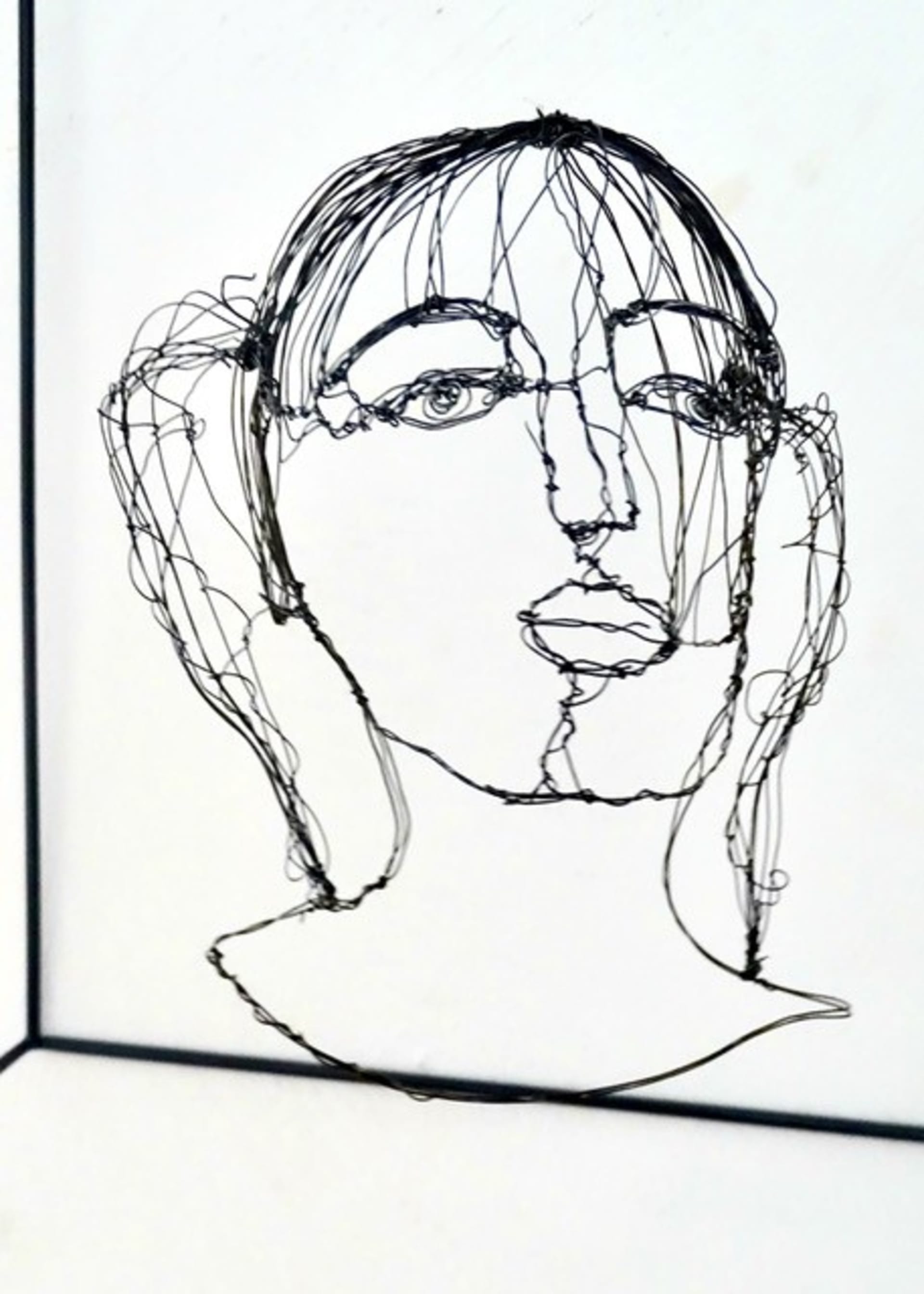Le Odettes 2025.26, vista 2, scultura in filo di metallo di Myriam Louvel