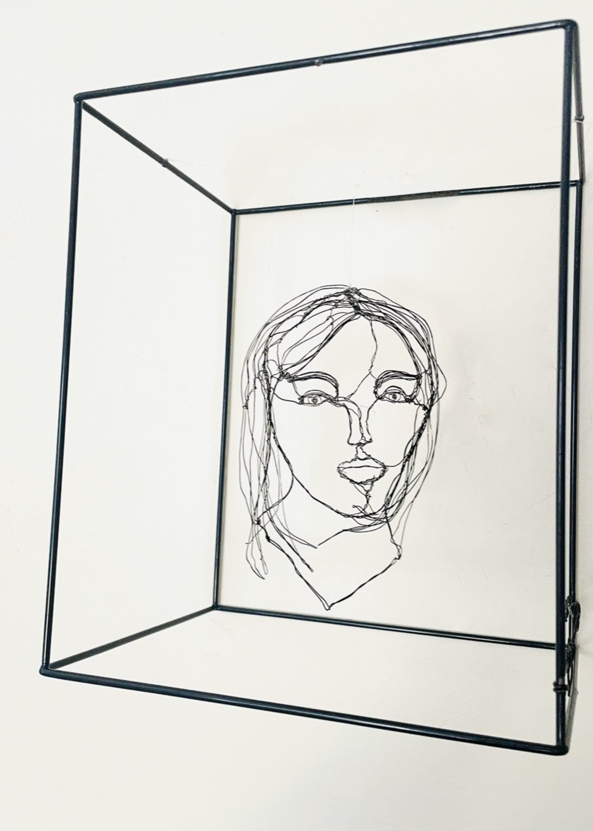 Le Odettes 2025.31, vista 2, scultura in filo di metallo di Myriam Louvel