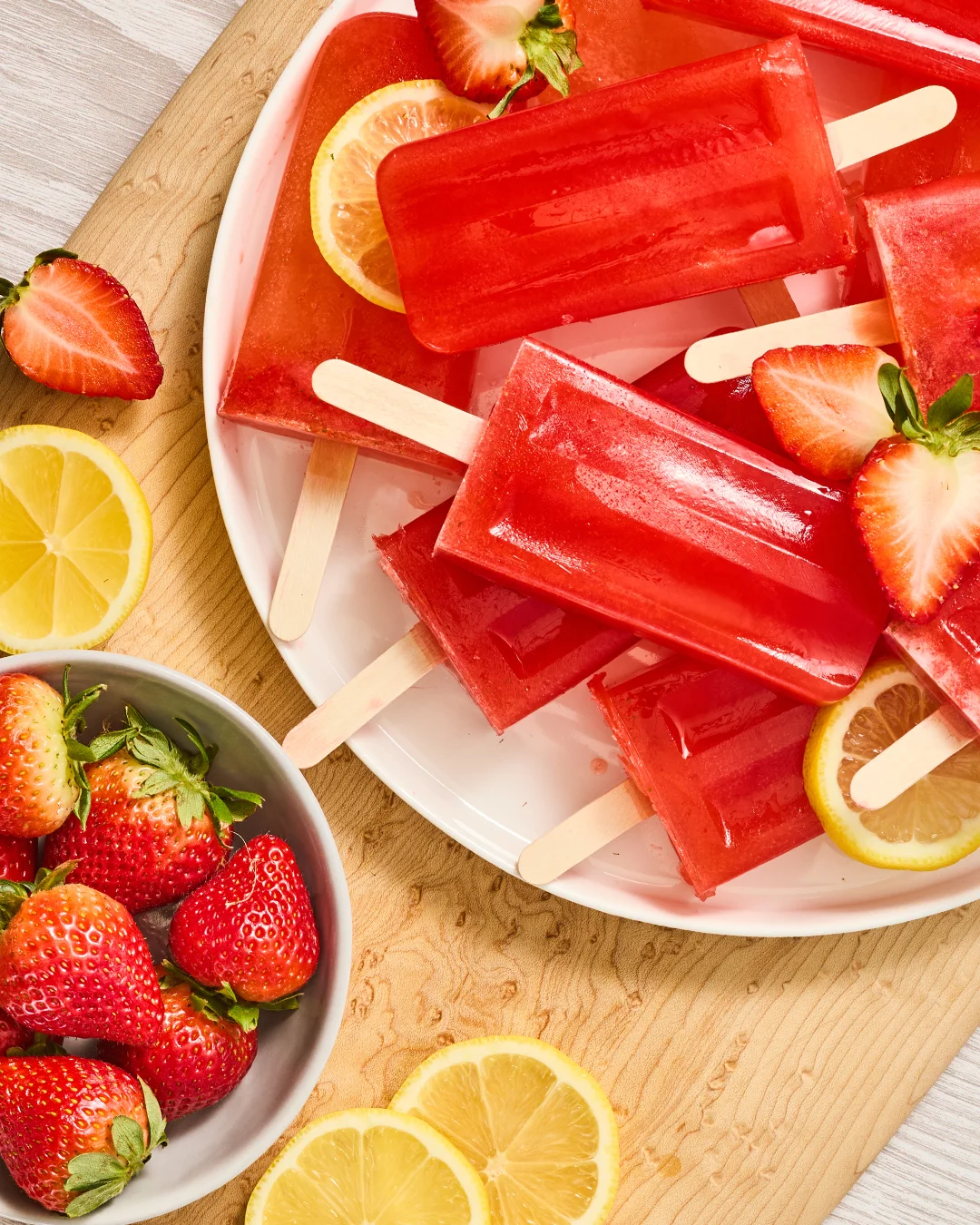 Strawberry Lemonade Popsicles
