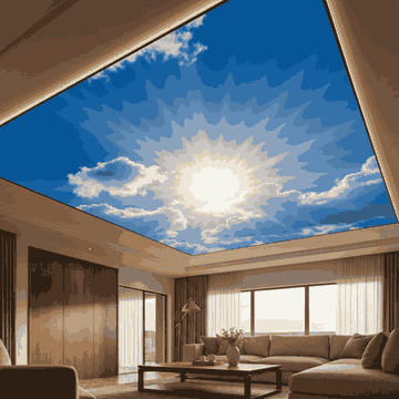Skylight LED Panel - Living Room Ceiling Blue Sky Effect