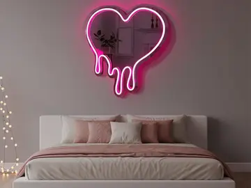 LED Heart Mirror LED Heart Glow