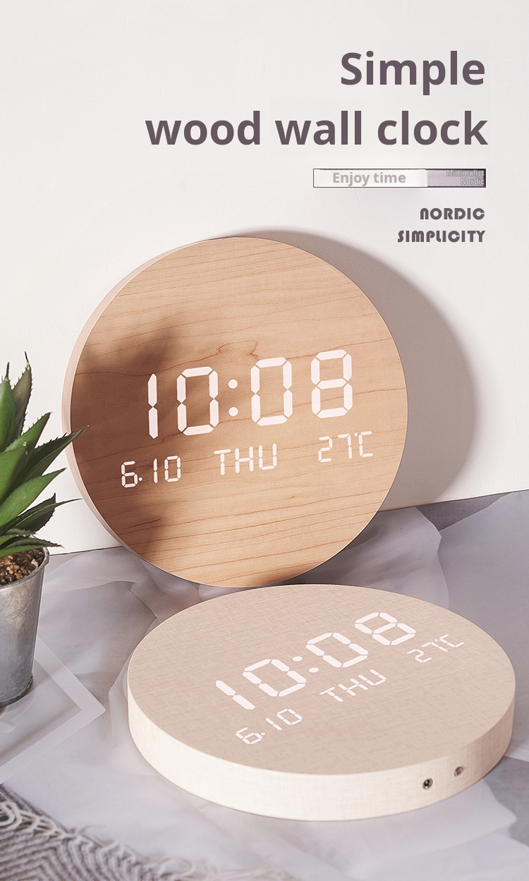 Nordic LED wall clock detail specifications