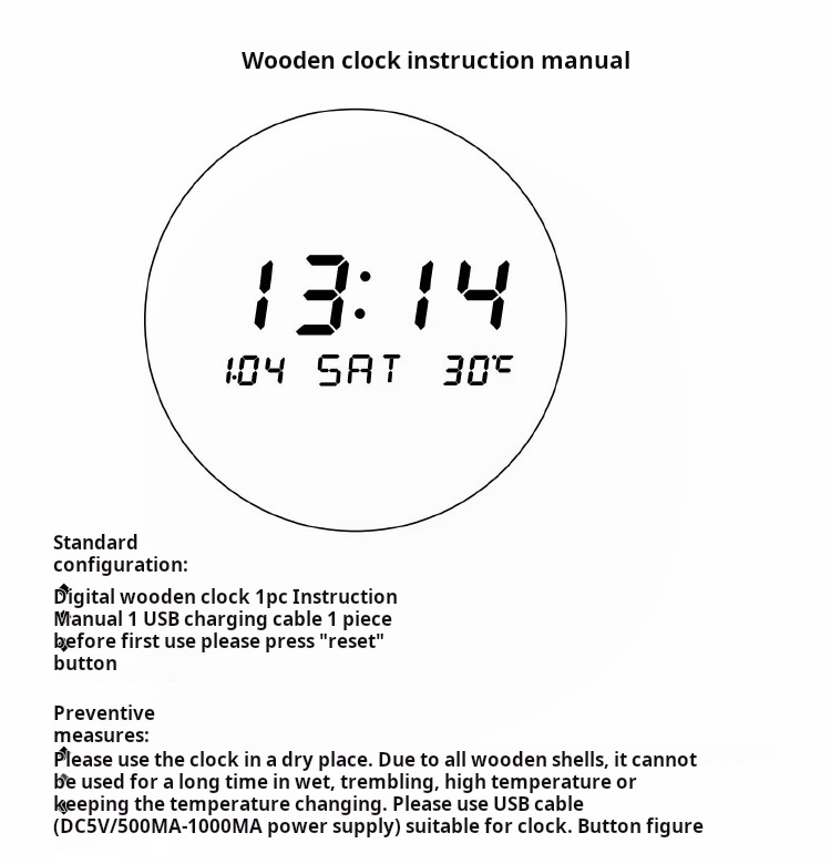 Nordic LED wall clock detail specifications