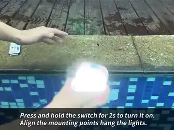 Magnetic snap-on installation in swimming pool