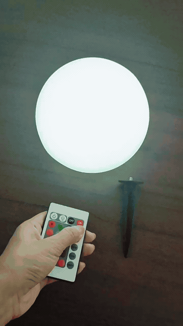 Solar ball lamp warm white glow perfect for outdoor evening ambience