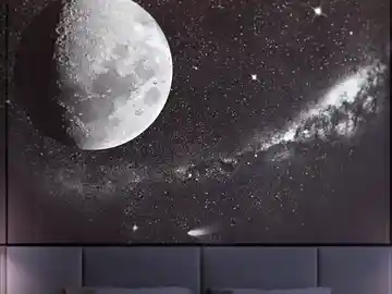 Moon nebula and comet projection detail