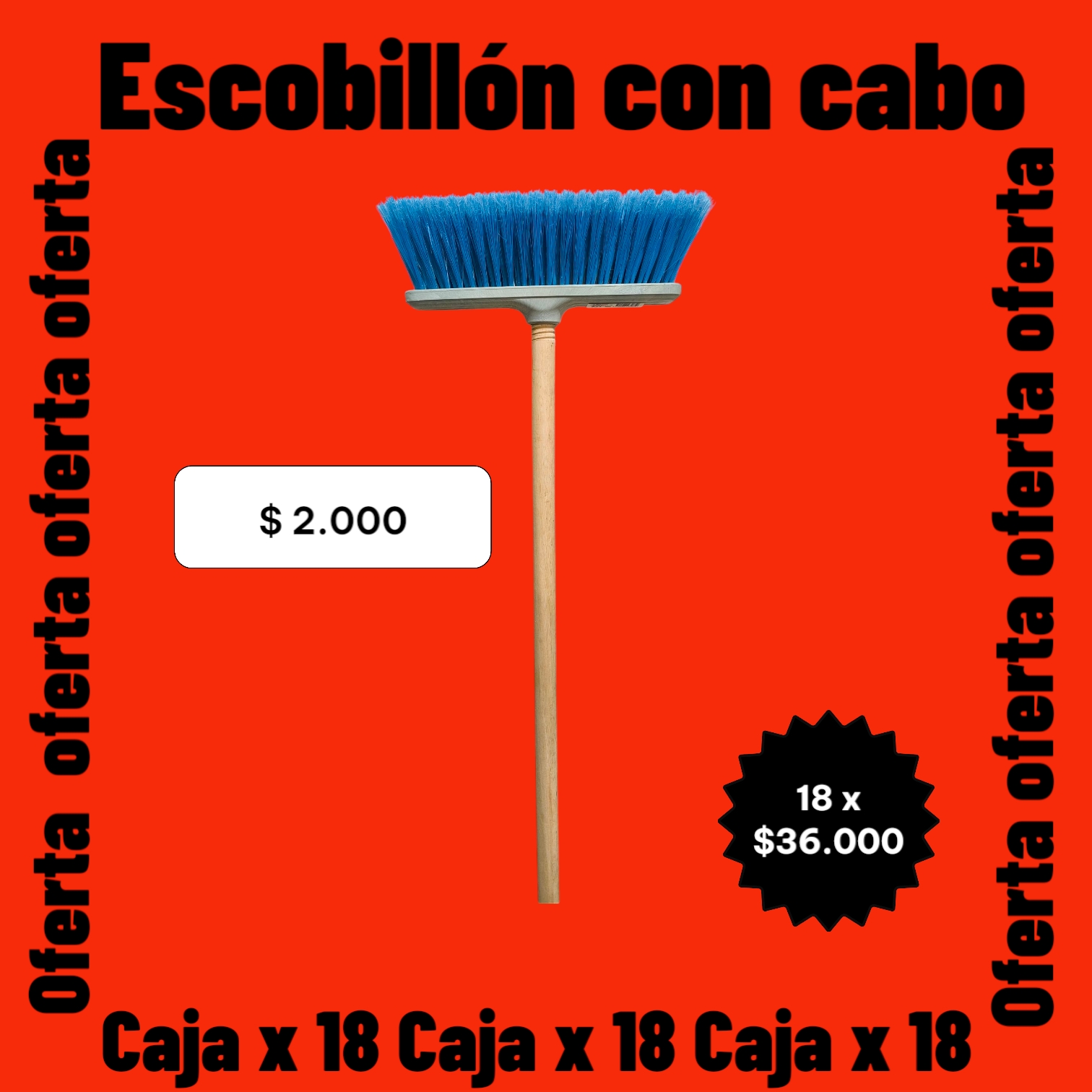 Escobillón con cabo 
