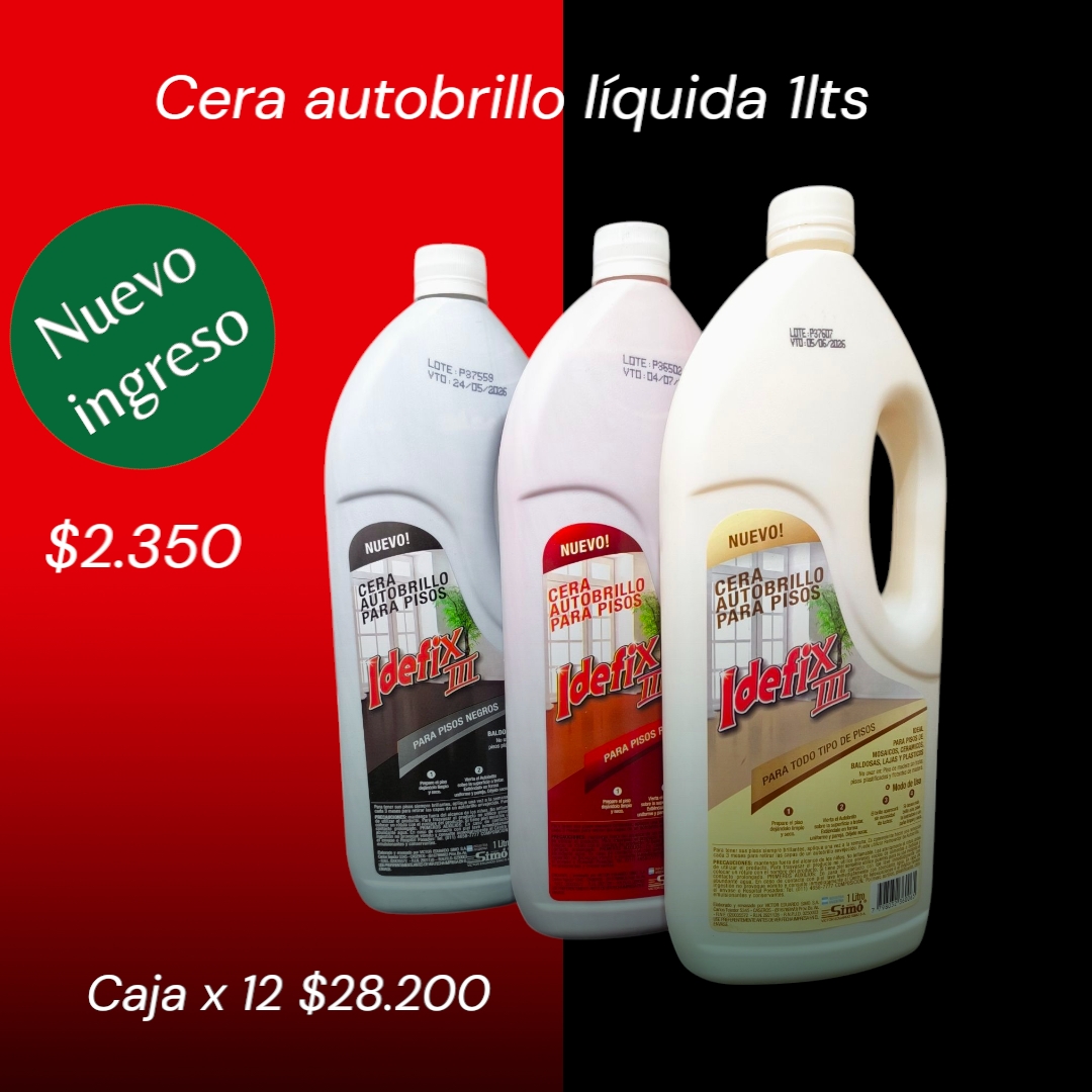 Cera autobrillo  liquida 1lt