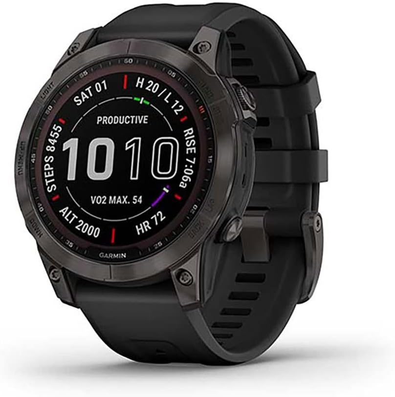 Illustration du modèle Garmin Fenix 7 Sapphire Solar - DLC Titane Noir