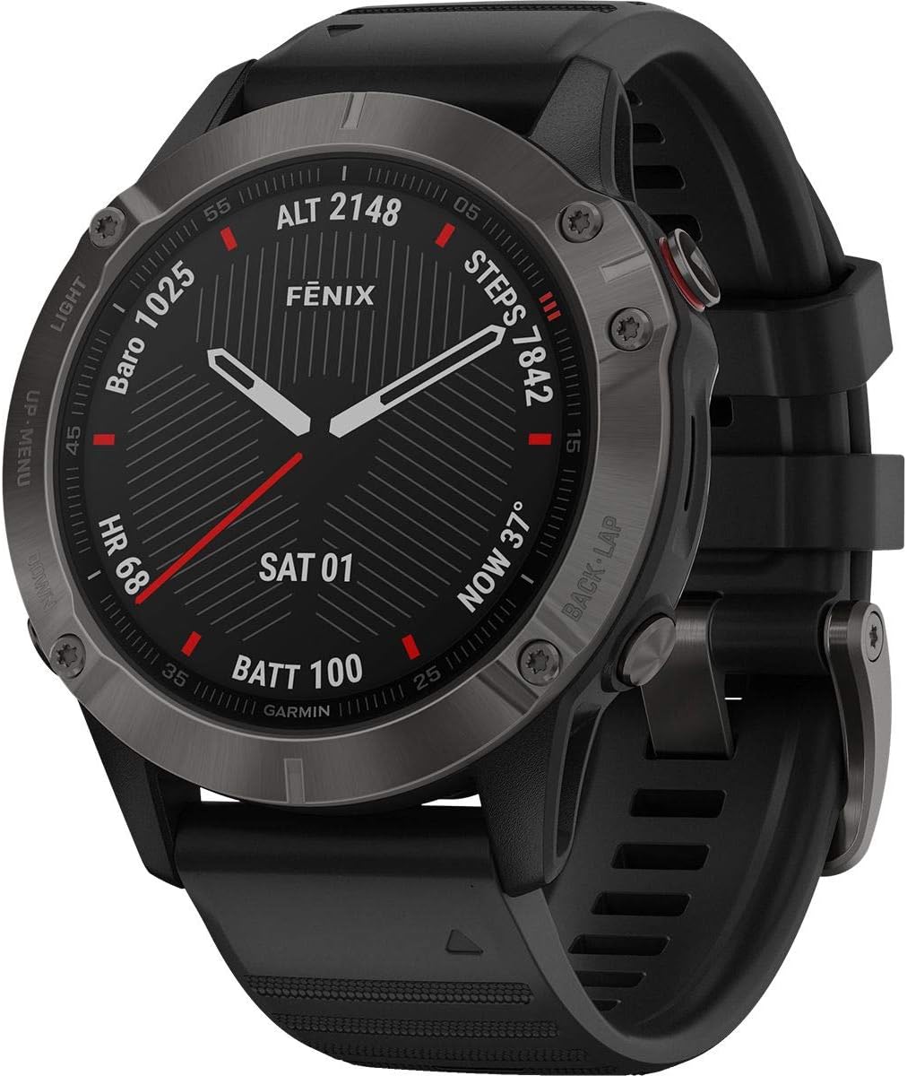 Abbildung des Modells Garmin Fenix 6 Pro Sapphire - 47mm Grau Karbon